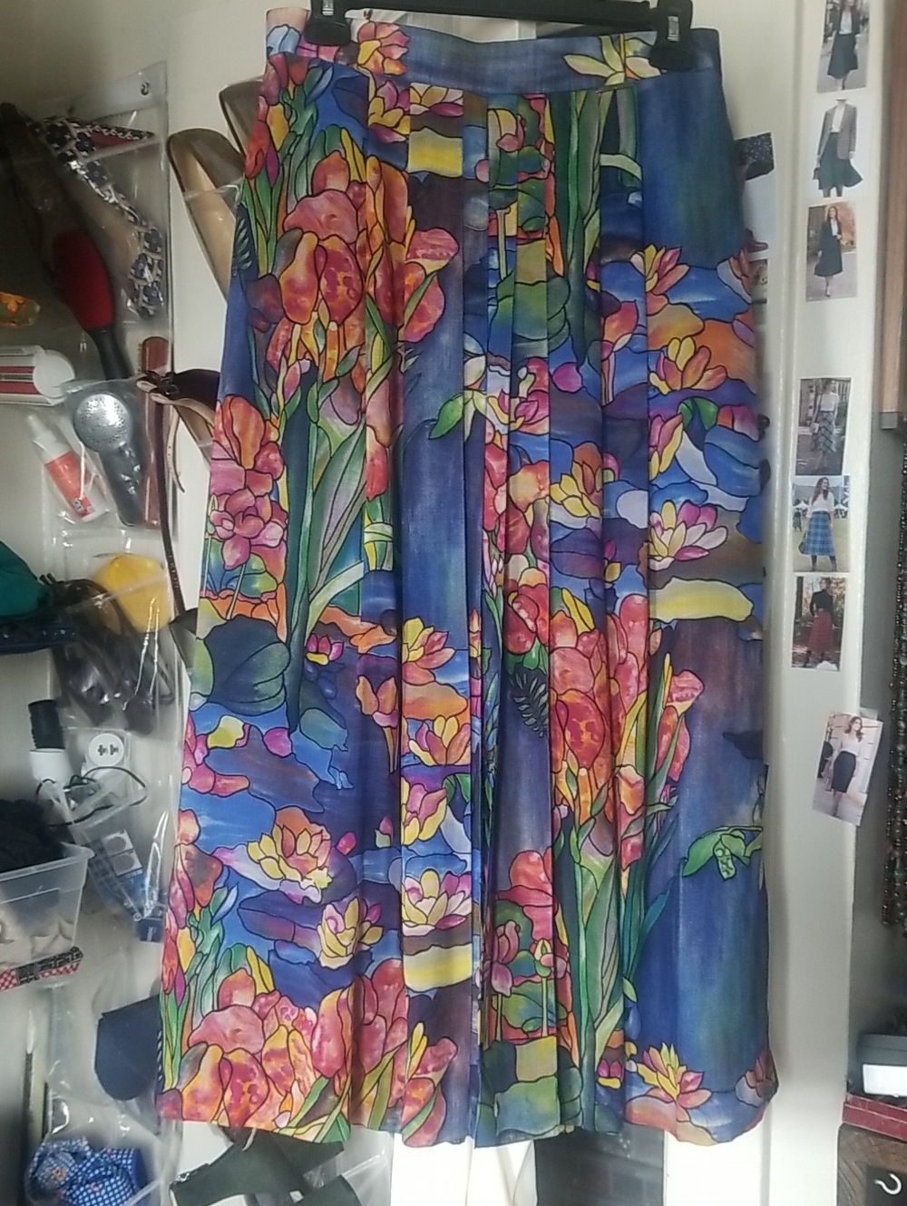 Vintage Geiger Stained Glass Floral Skirt